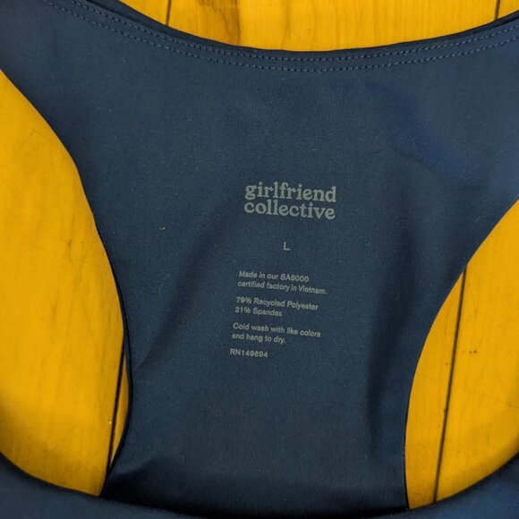 Girlfriend Collective - Paloma Sports Bra | Blue L - Picture 4 of 4